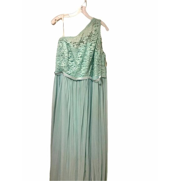 #3649 David's Bridal Womens Mint Green long dress Size 20 - Picture 1 of 7